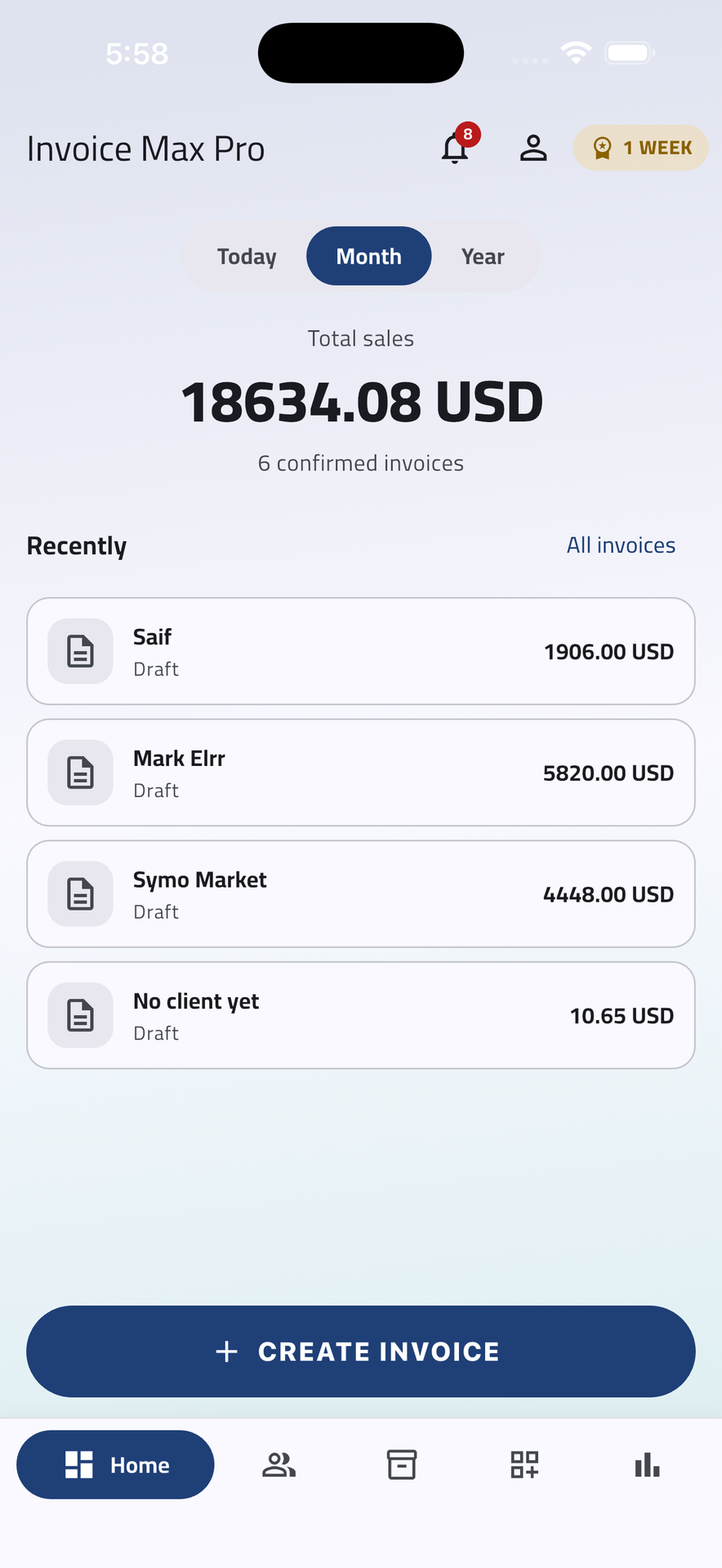 Invoice Max Pro mobile screenshot