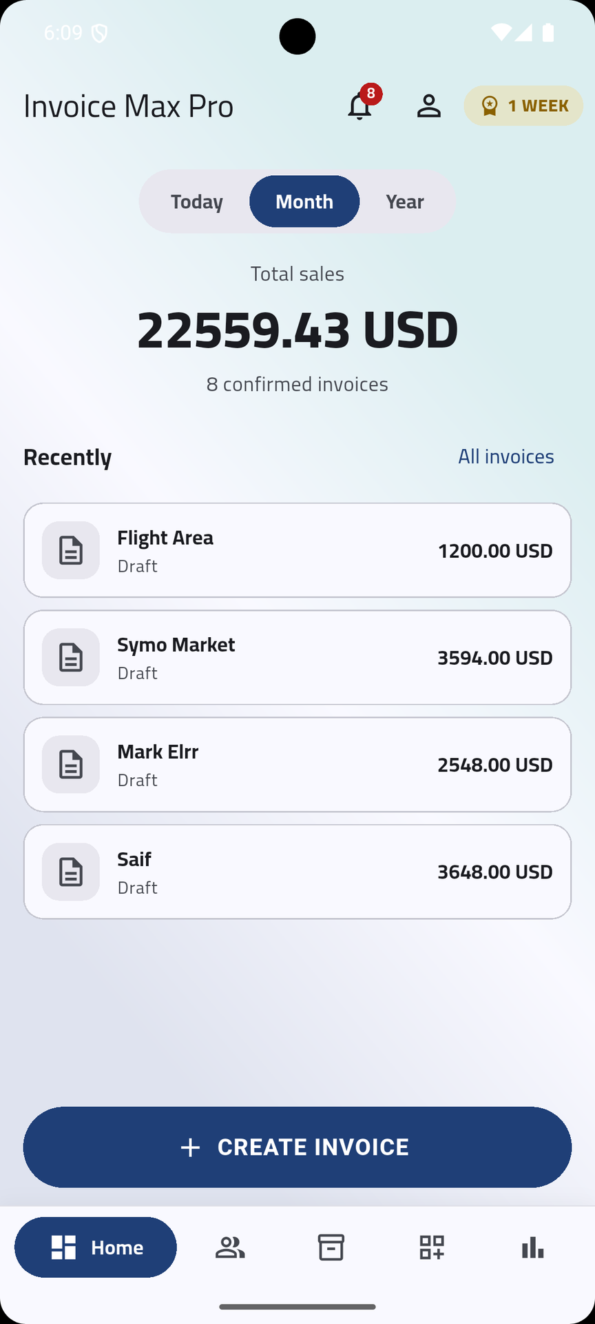 Invoice Max Pro app screenshot